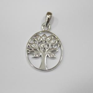 Tree of life with CZ 20x15mm+bail